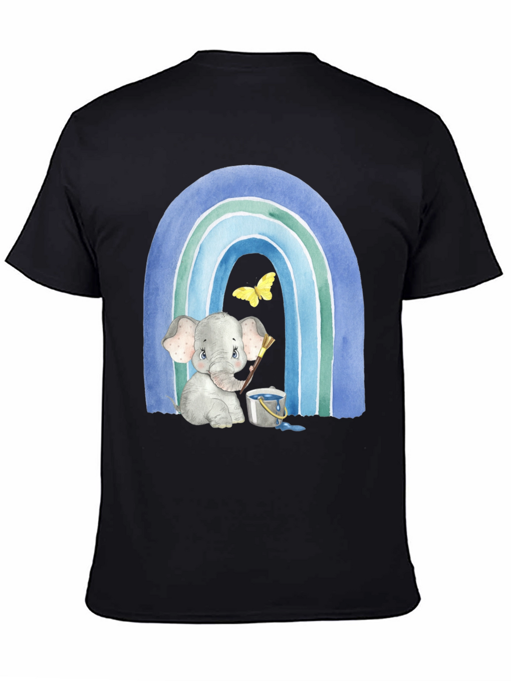 Elephant Painting Rainbow Graphic Tee