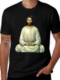 Zen Jesus Graphic T-Shirt - Meditating Messiah Tee
