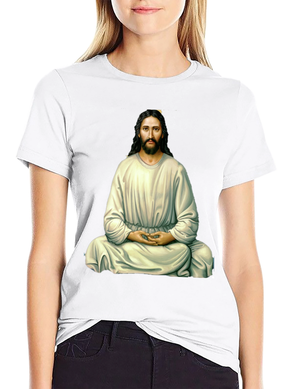 Zen Jesus Graphic T-Shirt - Meditating Messiah Tee