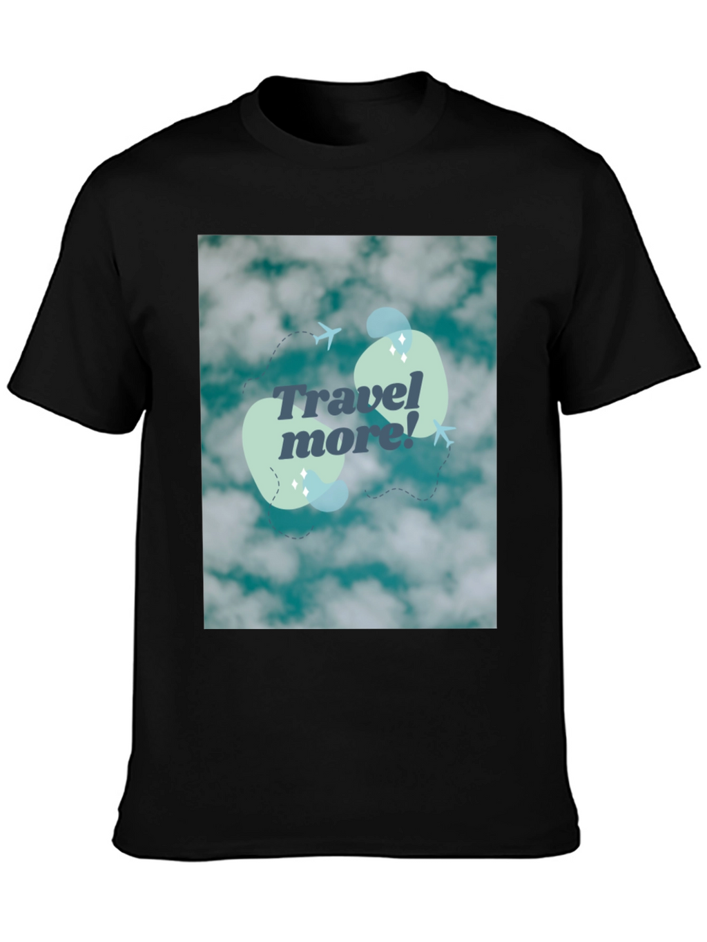Travel More Graphic Tee - Cloud Design