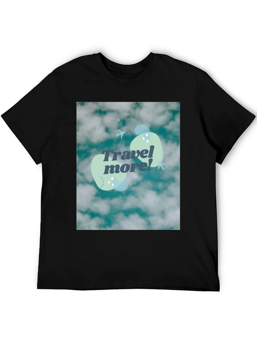 Travel More Graphic Tee - Cloud Design