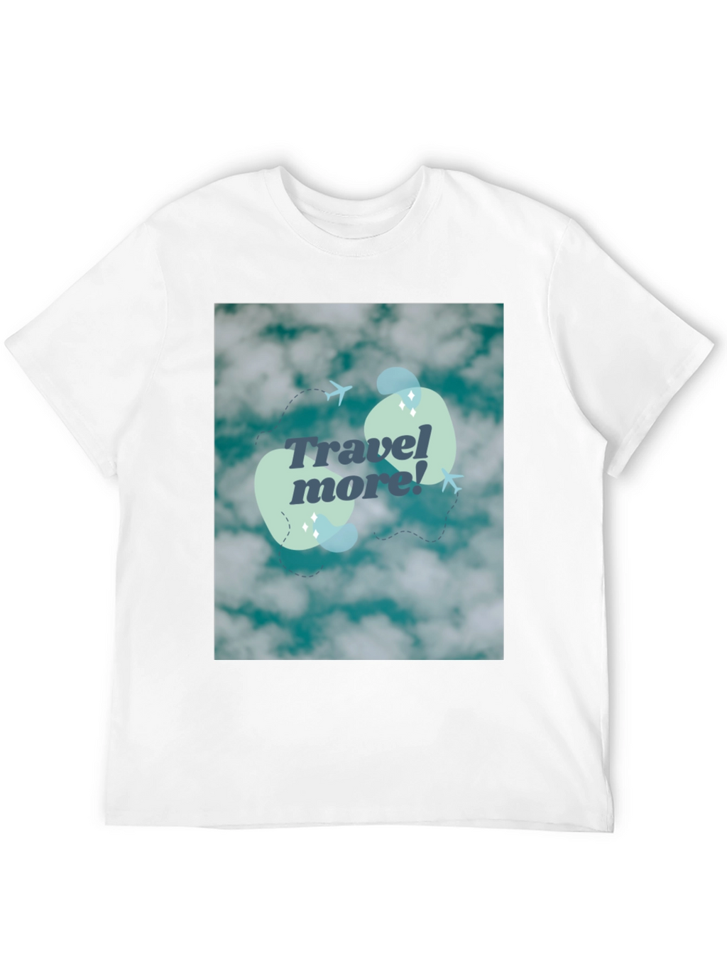Travel More Graphic Tee - Cloud Design