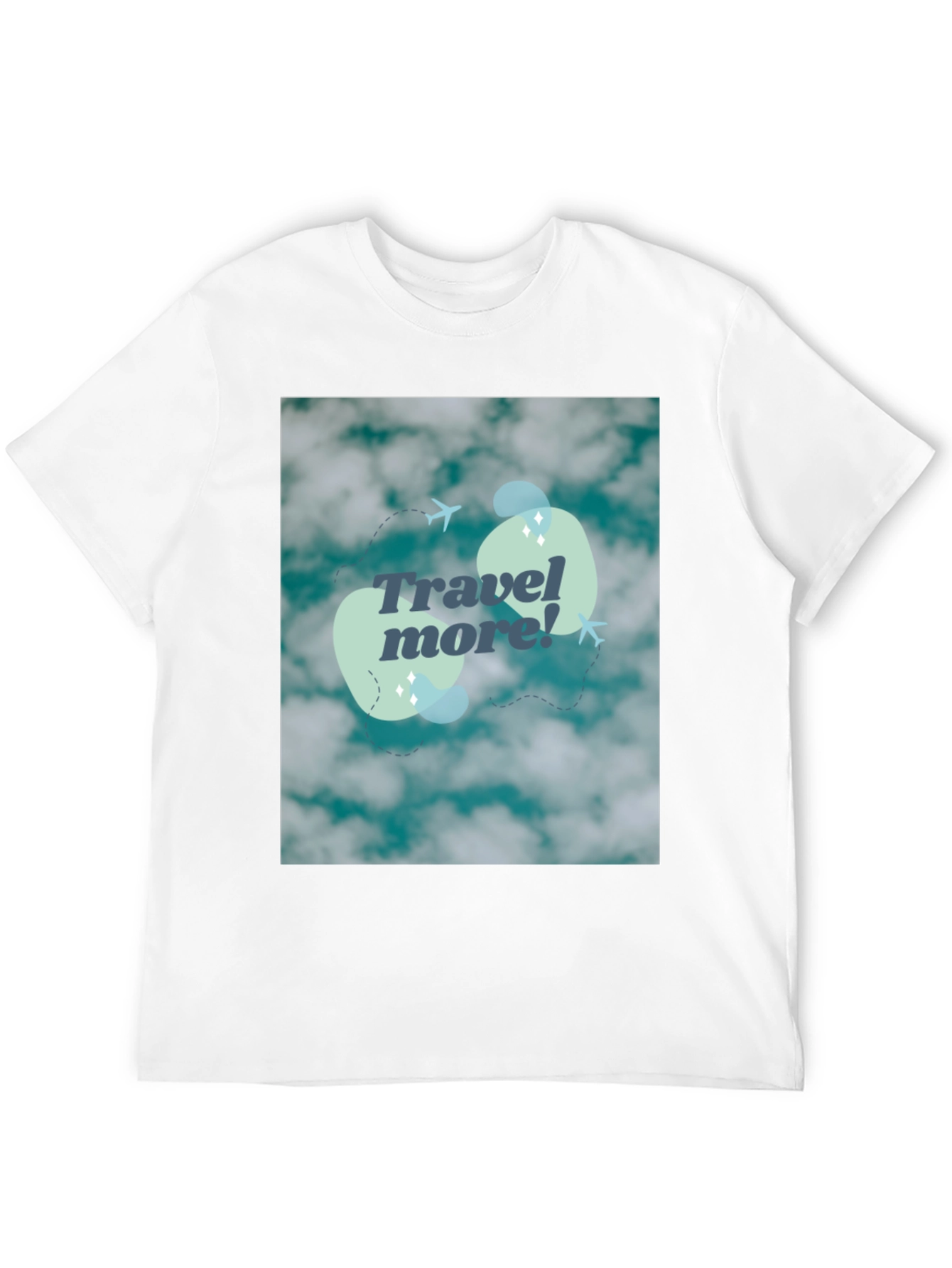 Travel More Graphic Tee - Cloud Design