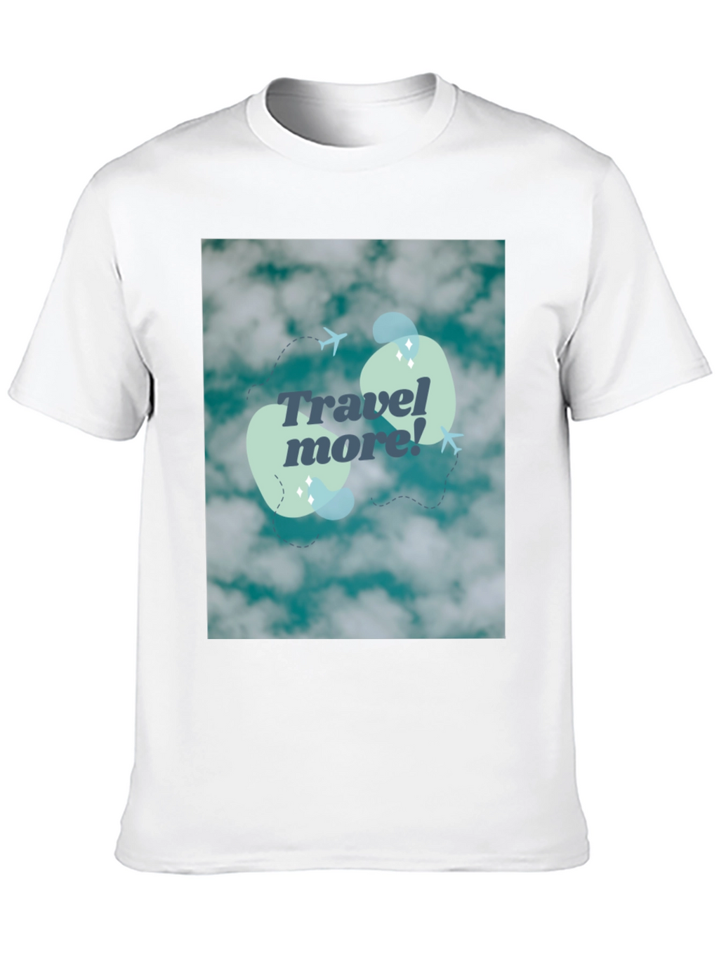 Travel More Graphic Tee - Cloud Design