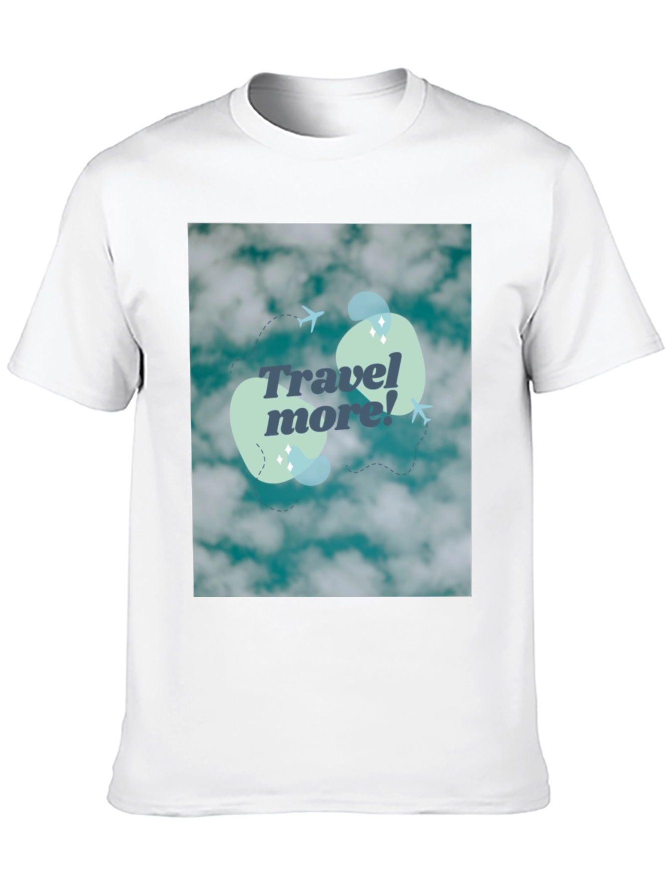 Travel More Graphic Tee - Cloud Design