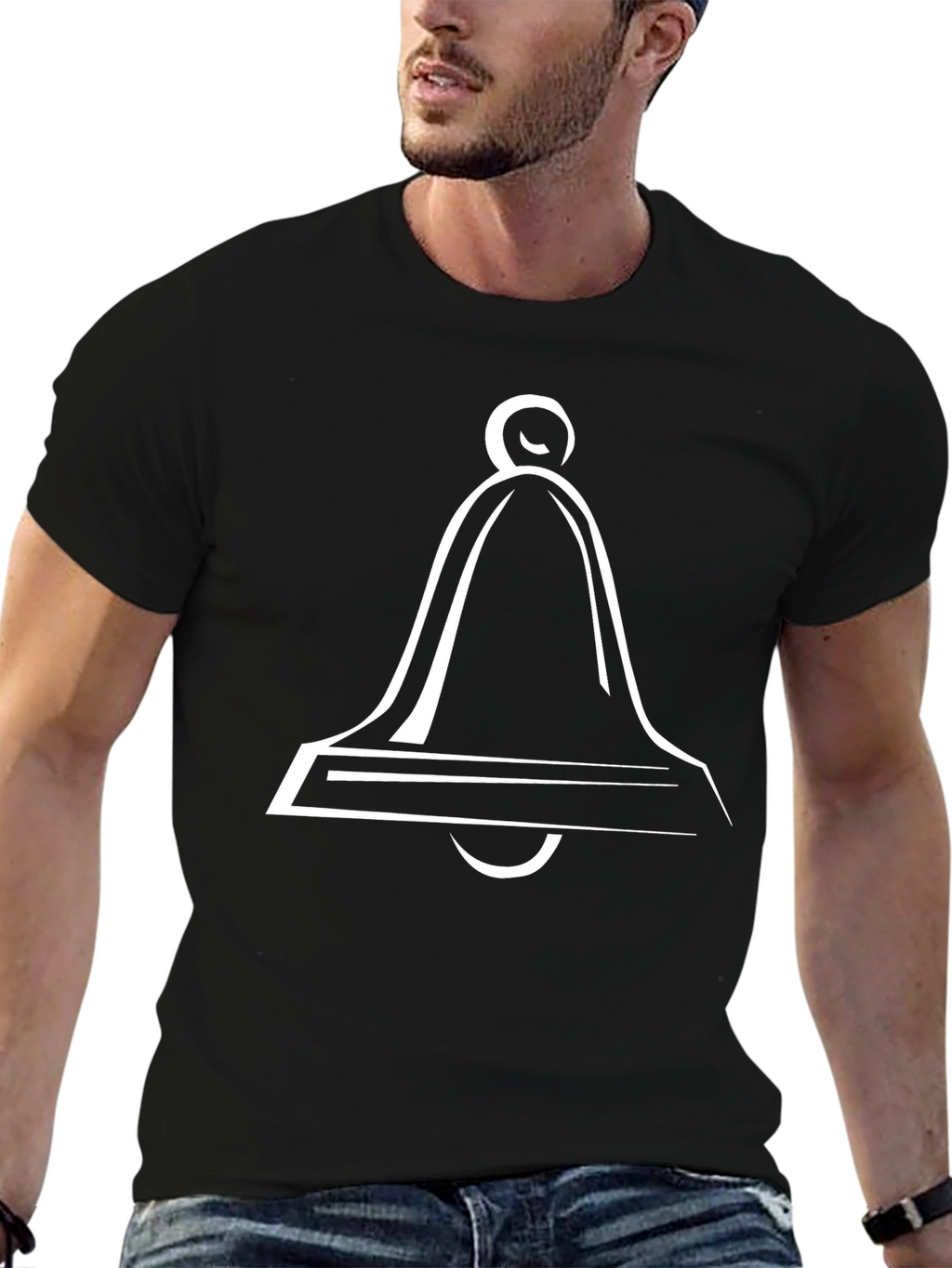 Classic Bell Graphic Black T-Shirt