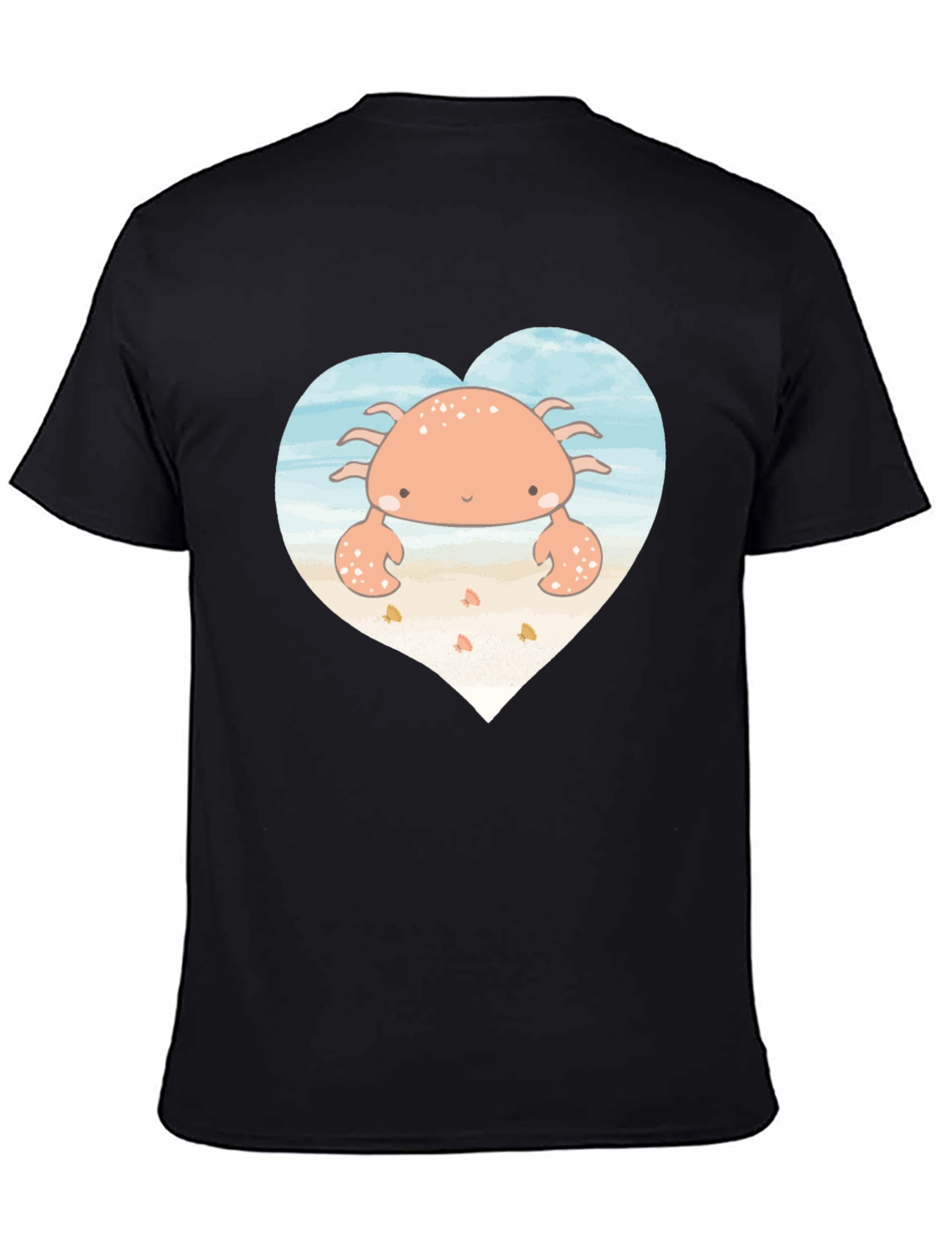 Cute Crab Heart Graphic T-Shirt