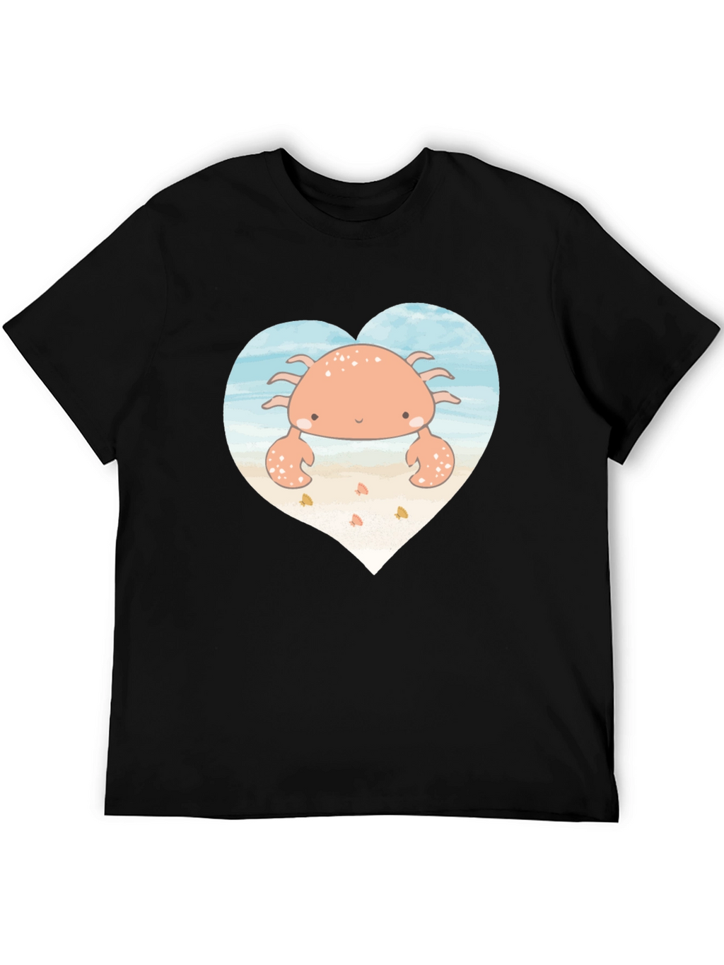 Cute Crab Heart Graphic T-Shirt