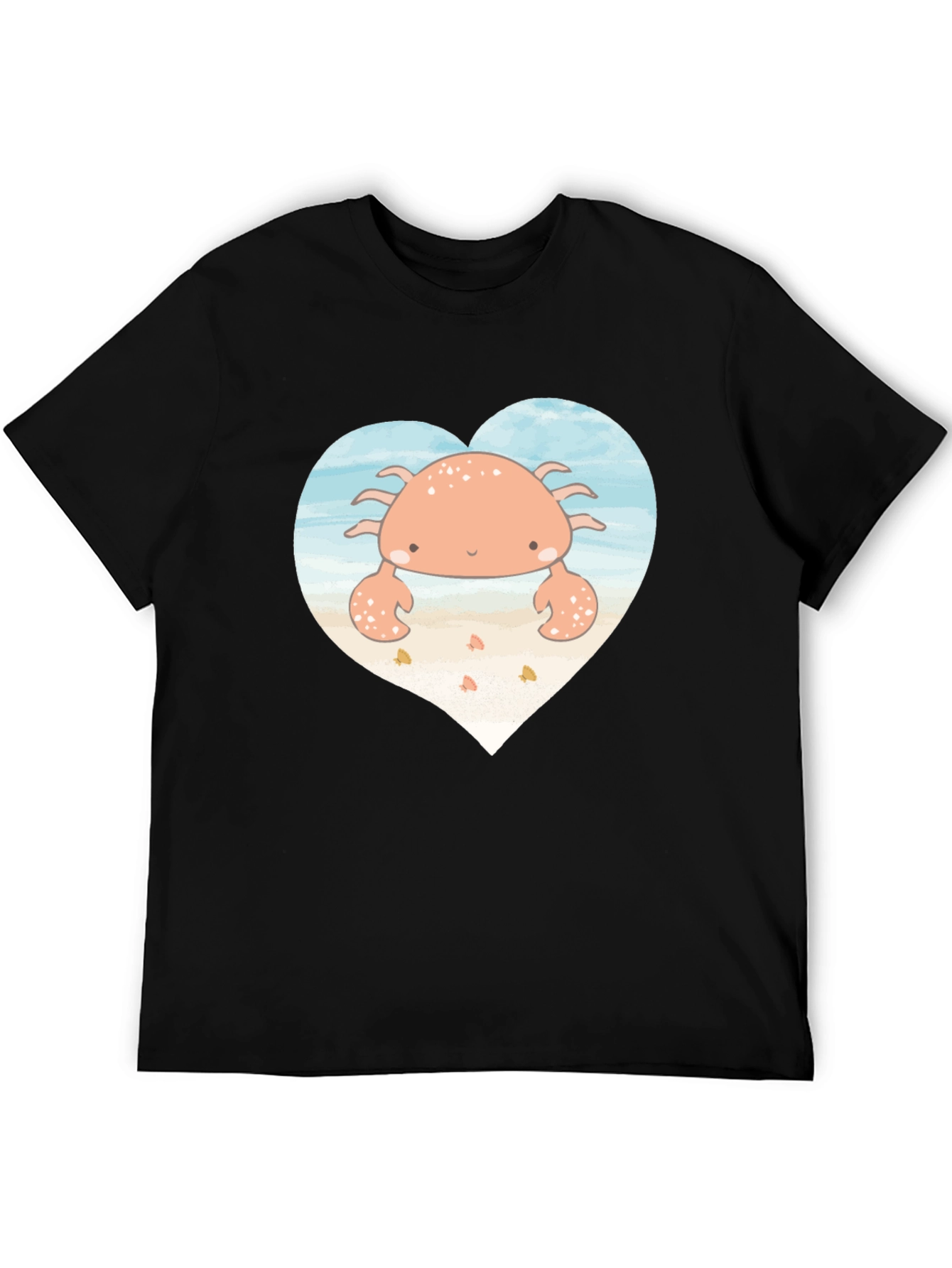 Cute Crab Heart Graphic T-Shirt
