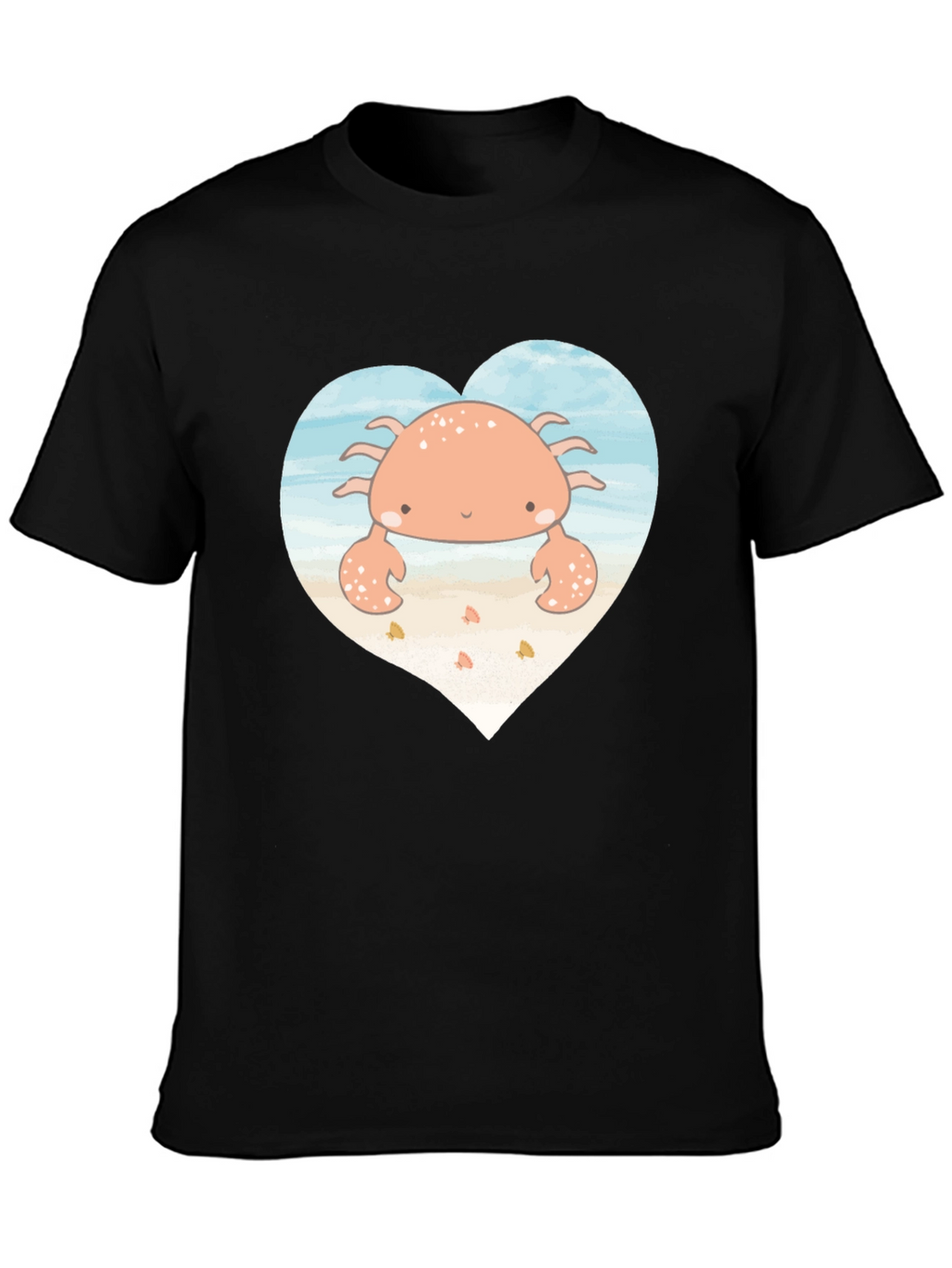 Cute Crab Heart Graphic T-Shirt