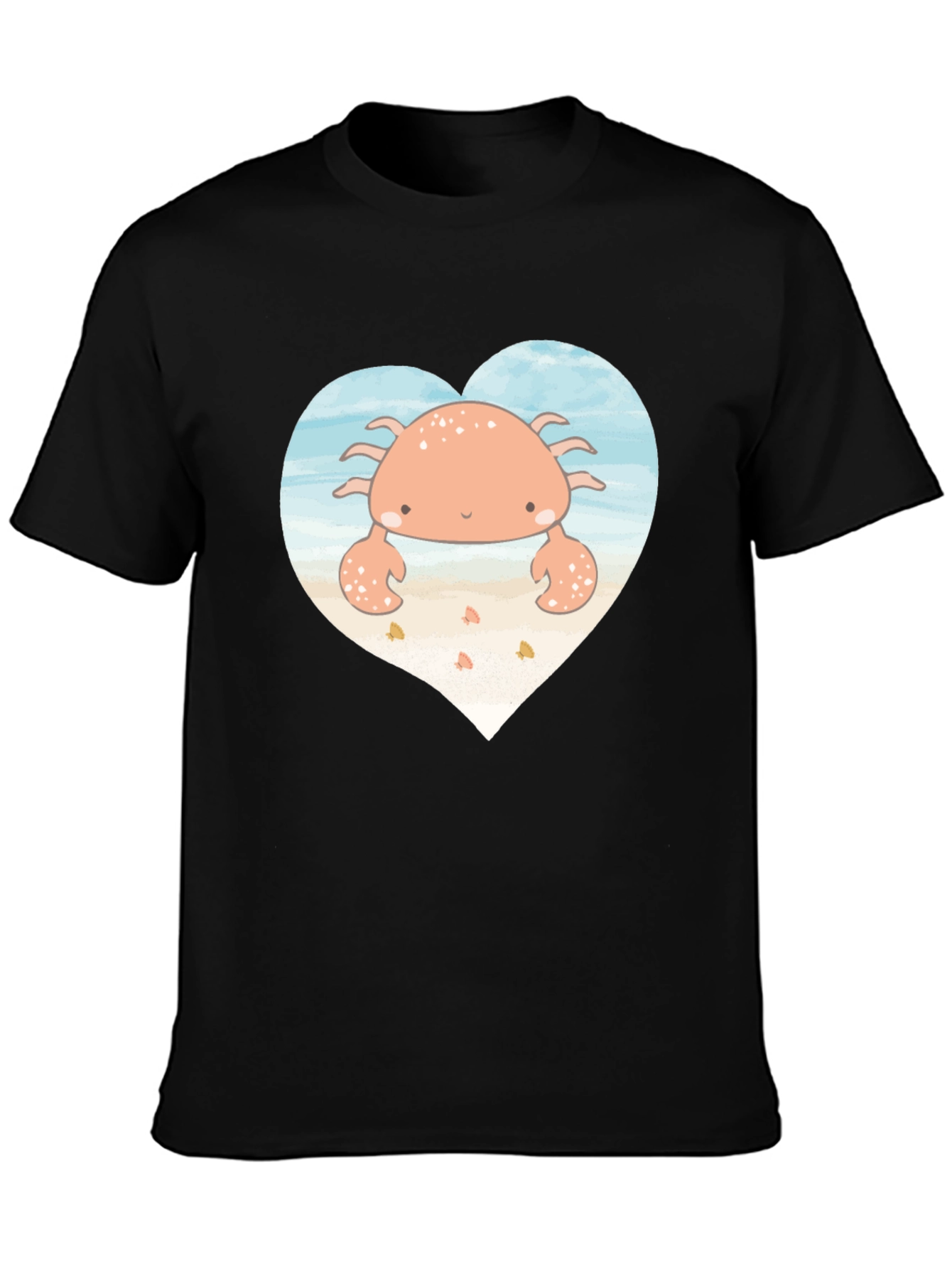 Cute Crab Heart Graphic T-Shirt