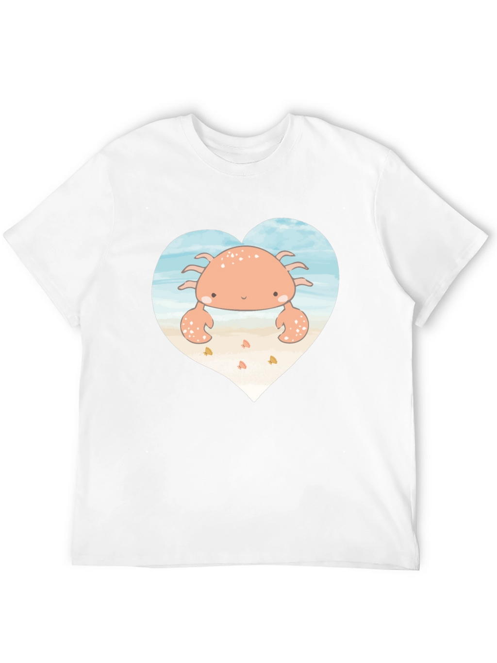 Cute Crab Heart Graphic T-Shirt