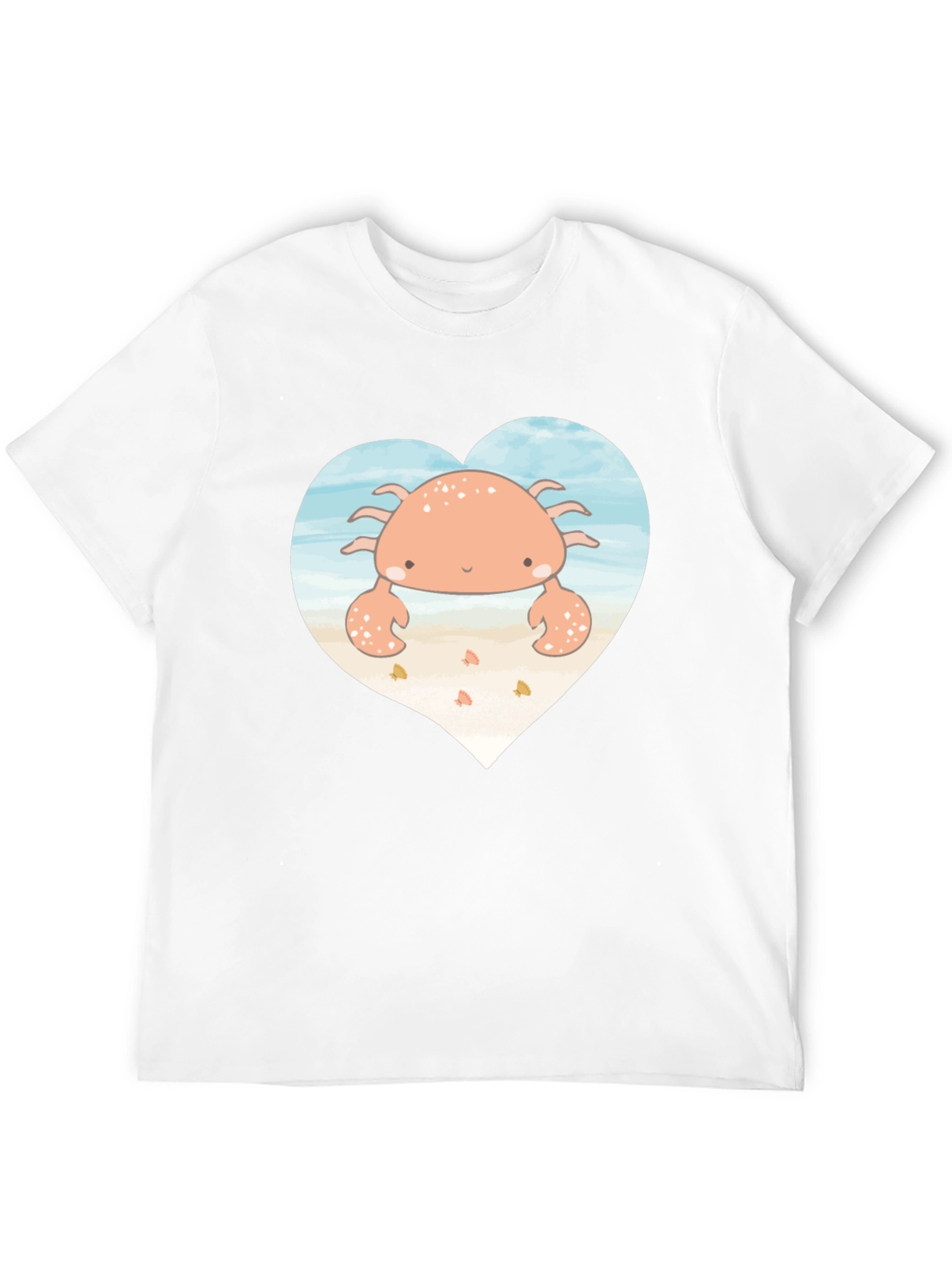 Cute Crab Heart Graphic T-Shirt