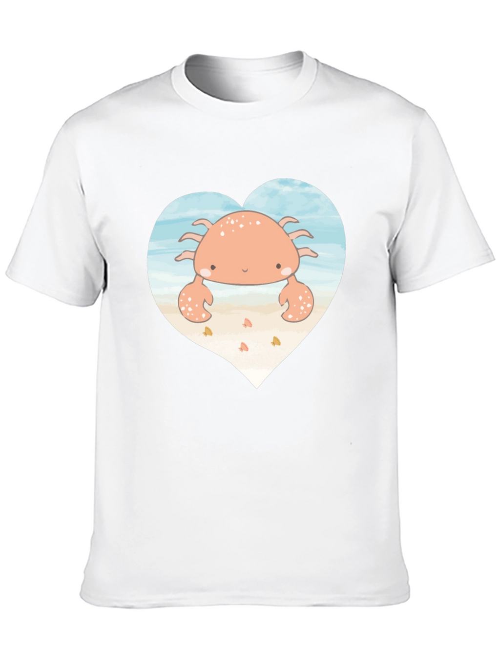 Cute Crab Heart Graphic T-Shirt