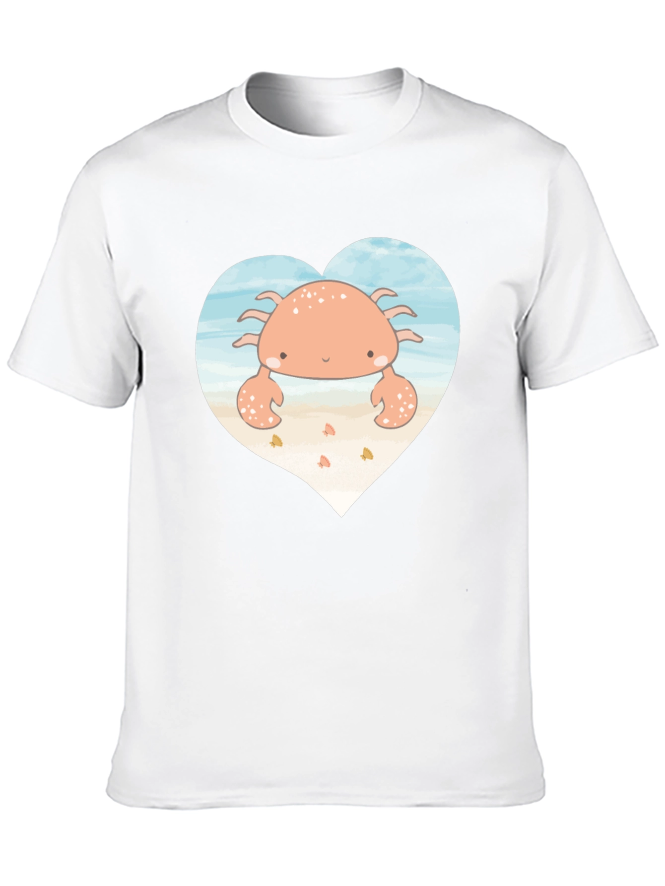 Cute Crab Heart Graphic T-Shirt