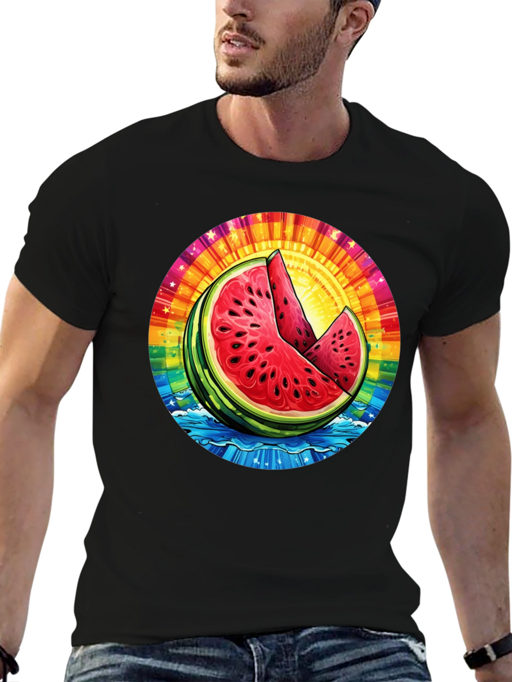 Vibrant Watermelon Slice Graphic Tee - Summer Ready!
