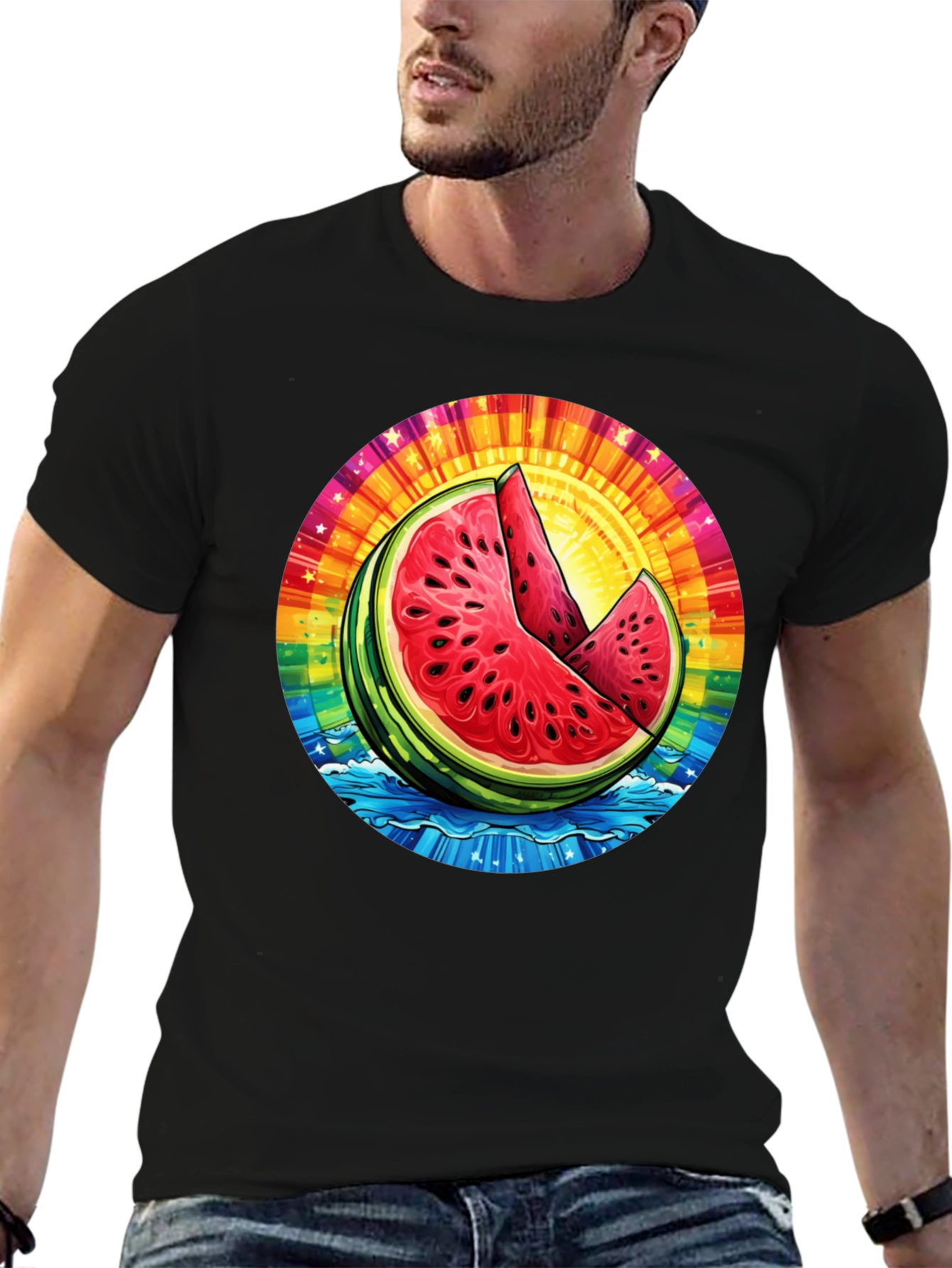 Vibrant Watermelon Slice Graphic Tee - Summer Ready!