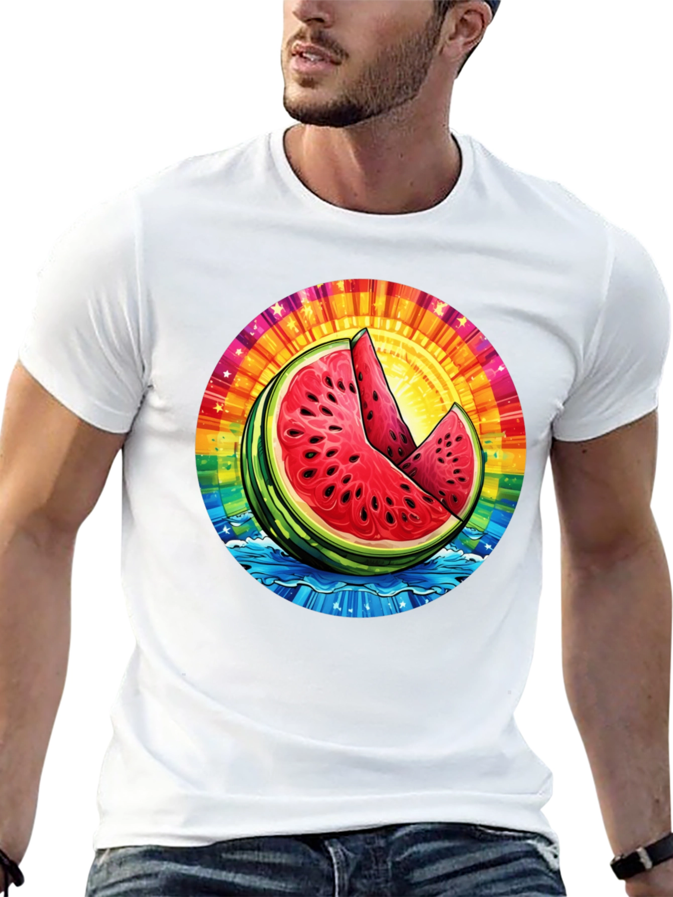 Vibrant Watermelon Slice Graphic Tee - Summer Ready!