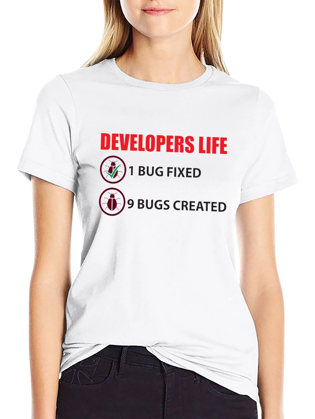 Developers Life Black Cotton T-Shirt