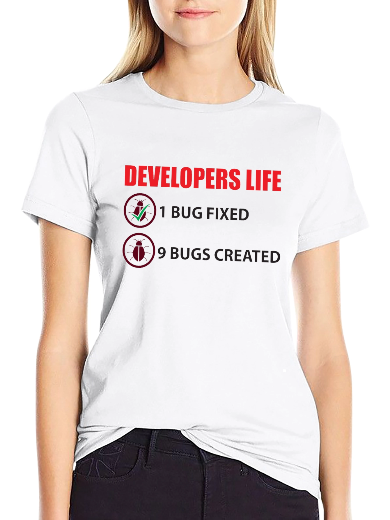 Developers Life Black Cotton T-Shirt
