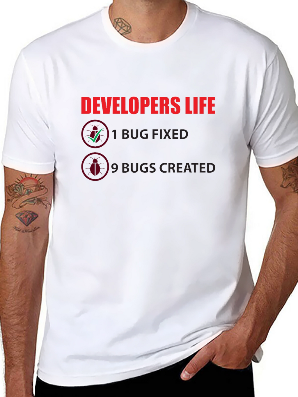 Developers Life Black Cotton T-Shirt