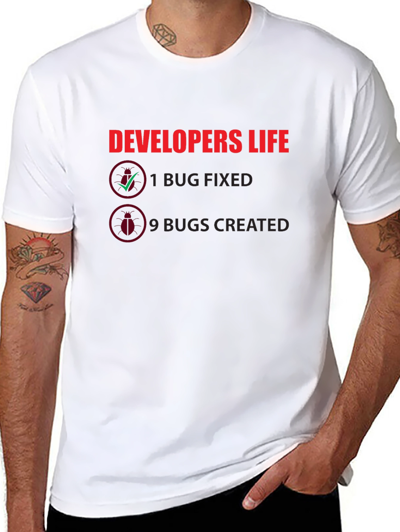 Developers Life Black Cotton T-Shirt