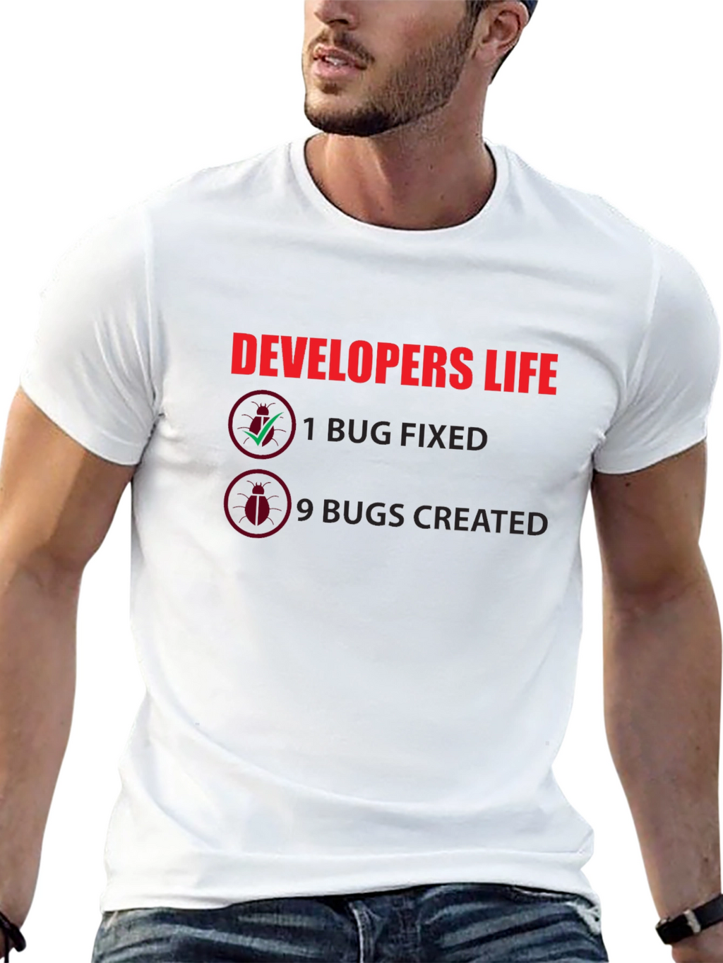 Developers Life Black Cotton T-Shirt