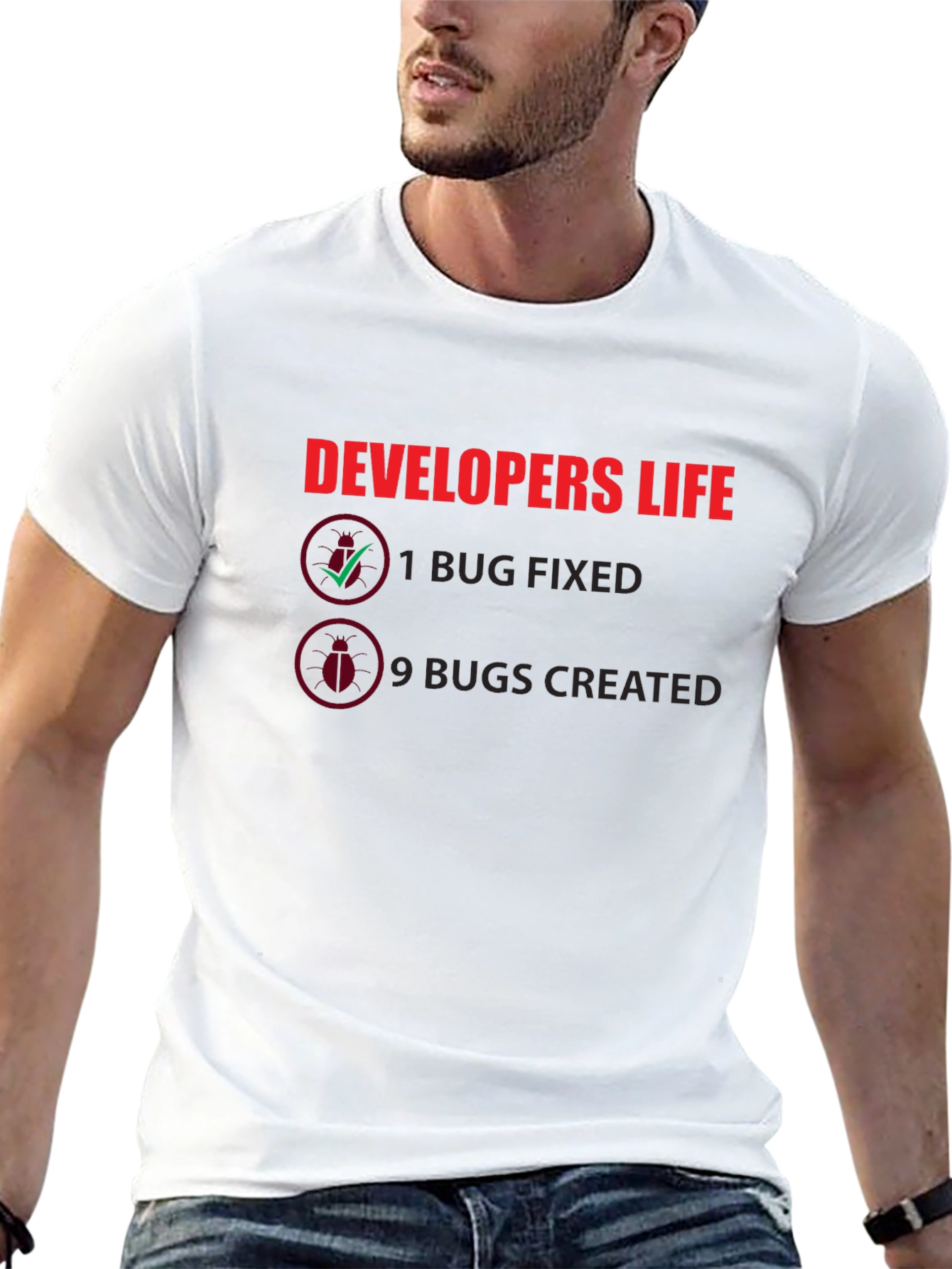 Developers Life Black Cotton T-Shirt