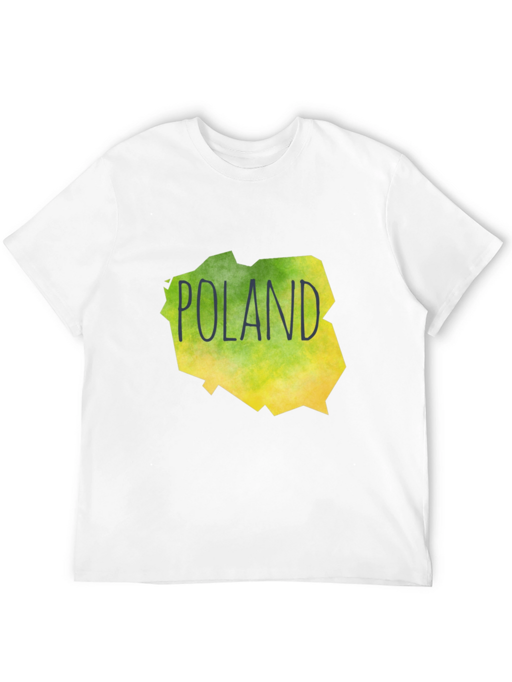 Poland Map Graphic Print Black T-Shirt
