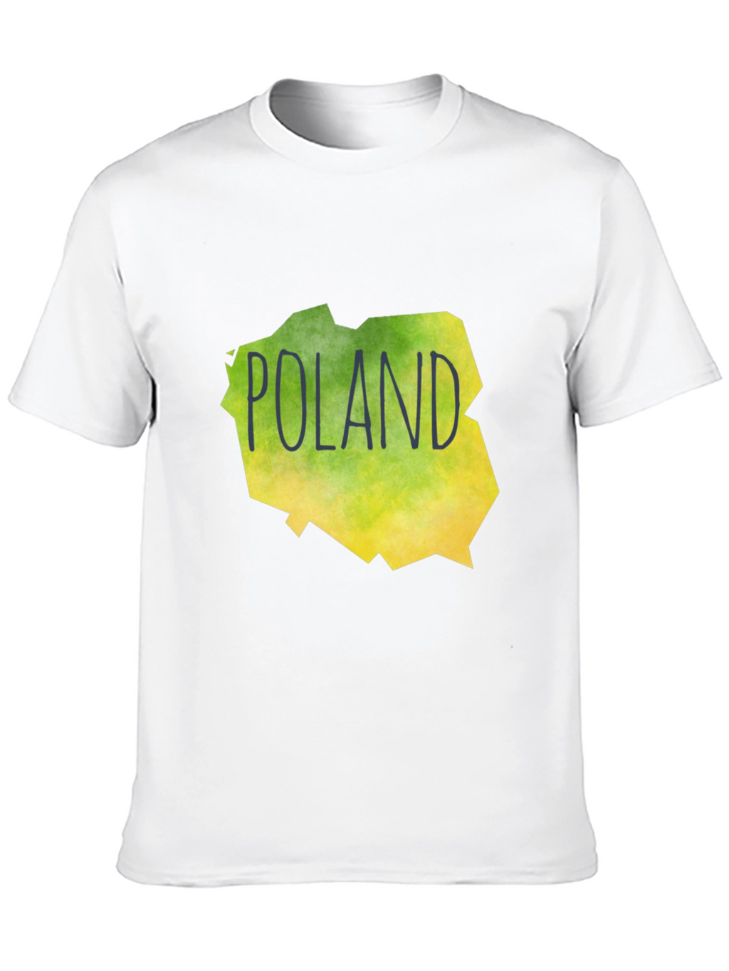 Poland Map Graphic Print Black T-Shirt