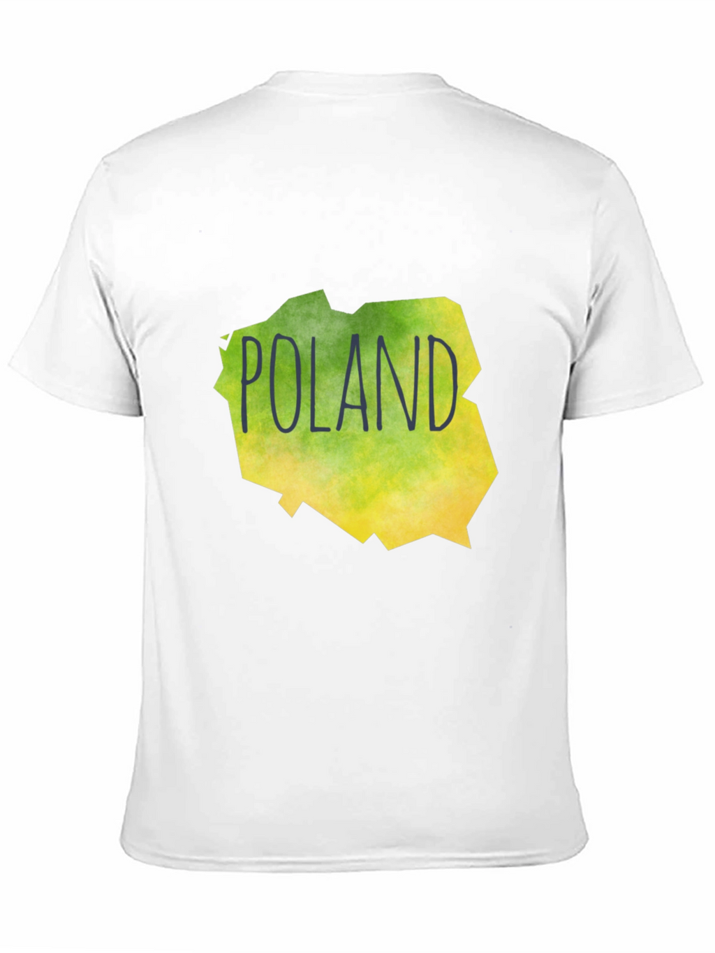 Poland Map Graphic Print Black T-Shirt