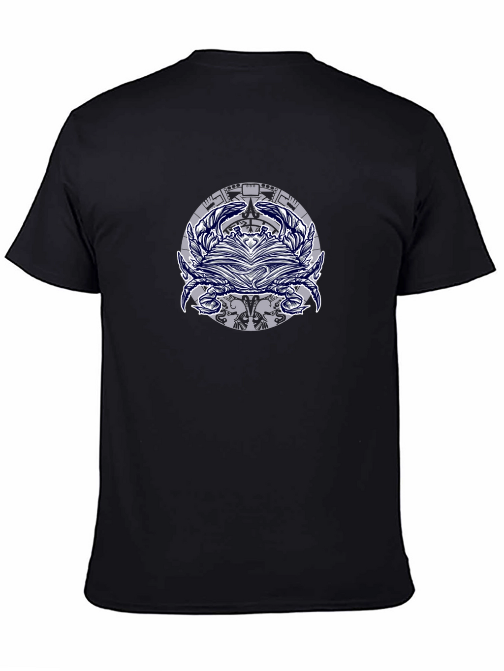 Graphic Print Mens Black T-Shirt