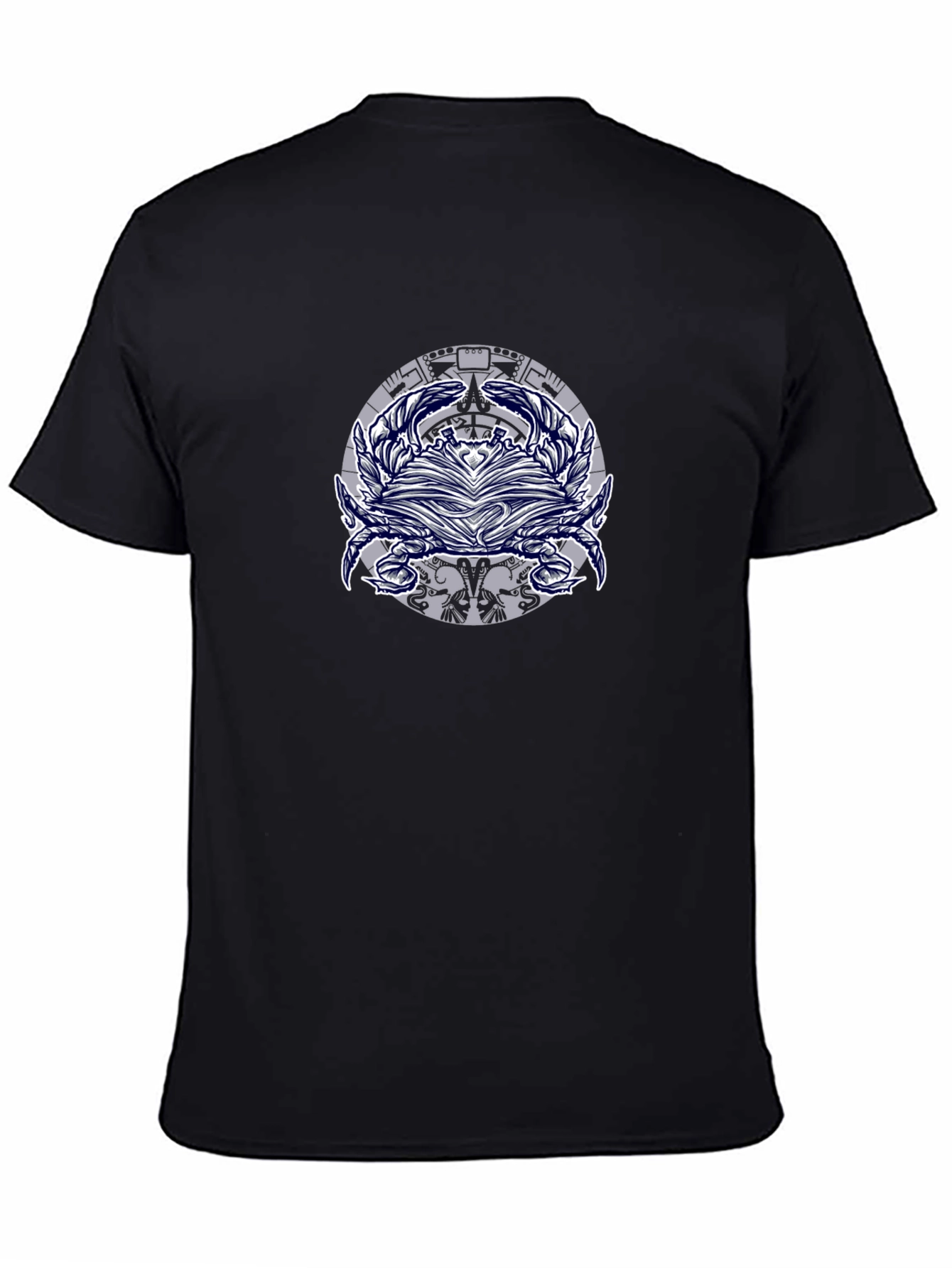 Graphic Print Mens Black T-Shirt
