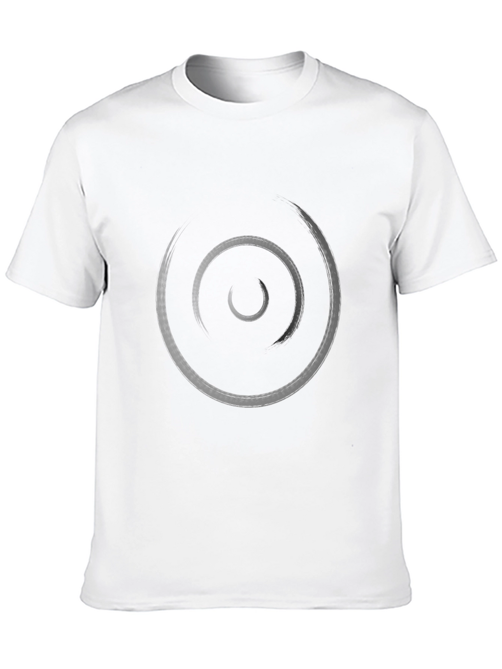Mens Black Graphic Tee - Abstract Circle Design