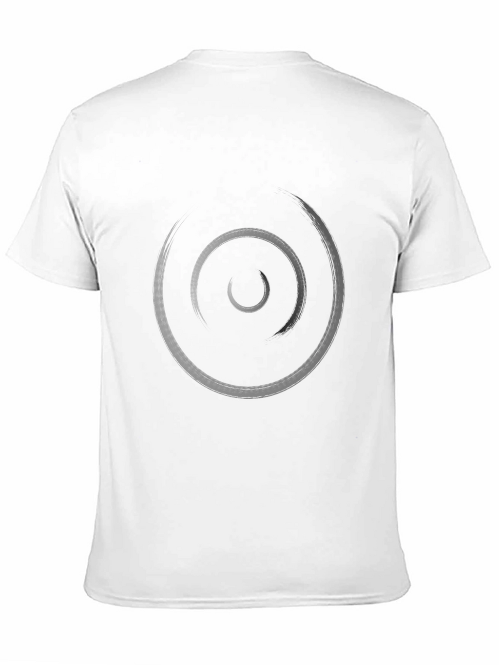 Mens Black Graphic Tee - Abstract Circle Design