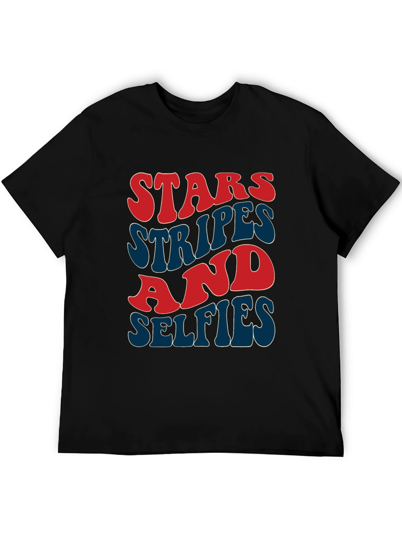 Stars Stripes and Selfies T-Shirt - Patriotic Style