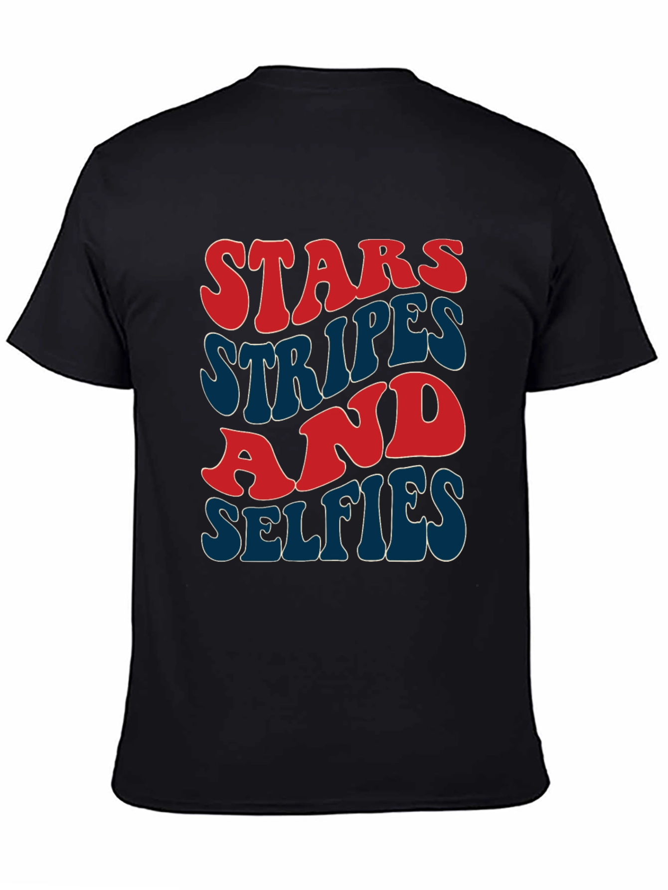 Stars Stripes and Selfies T-Shirt - Patriotic Style
