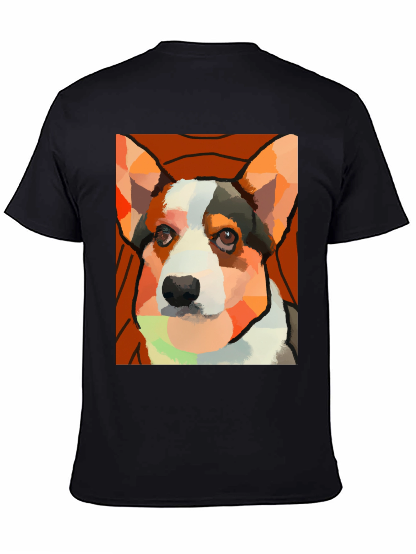 Abstract Corgi Art T-Shirt - Unique Dog Lover Tee