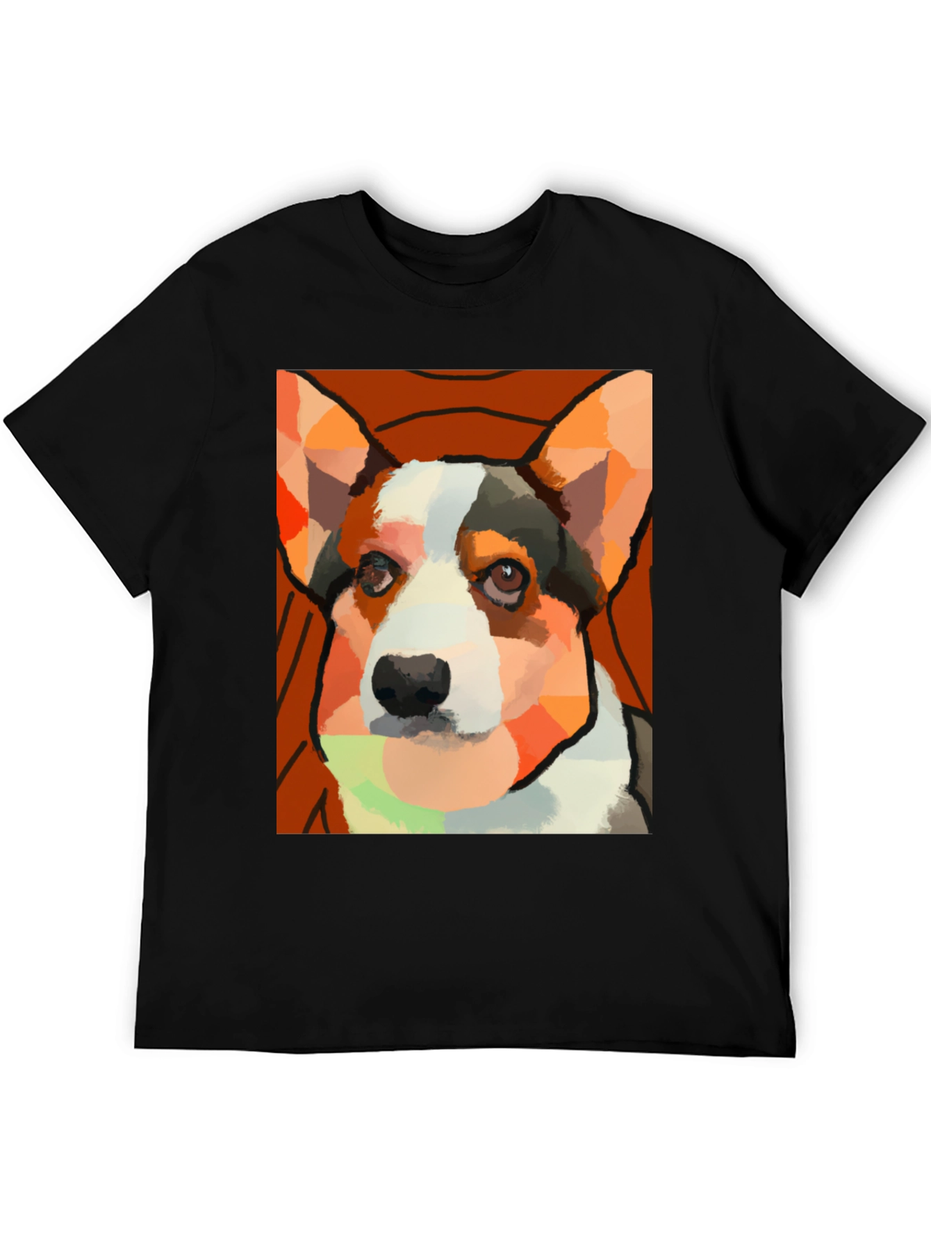 Abstract Corgi Art T-Shirt - Unique Dog Lover Tee