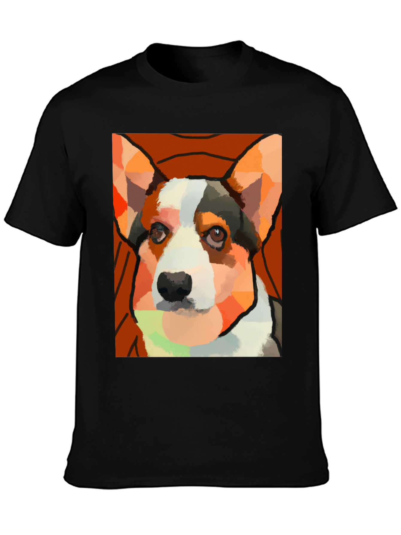 Abstract Corgi Art T-Shirt - Unique Dog Lover Tee