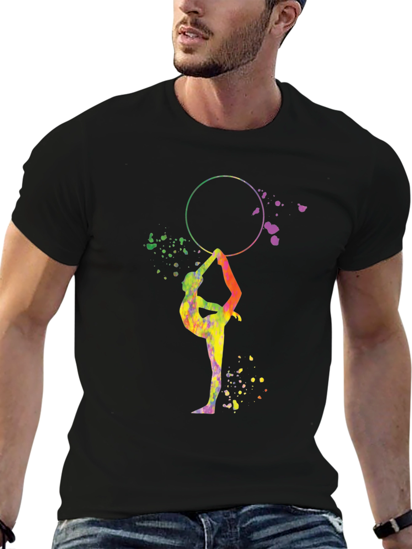 Rhythmic Gymnast T-Shirt - Colorful Watercolor Design