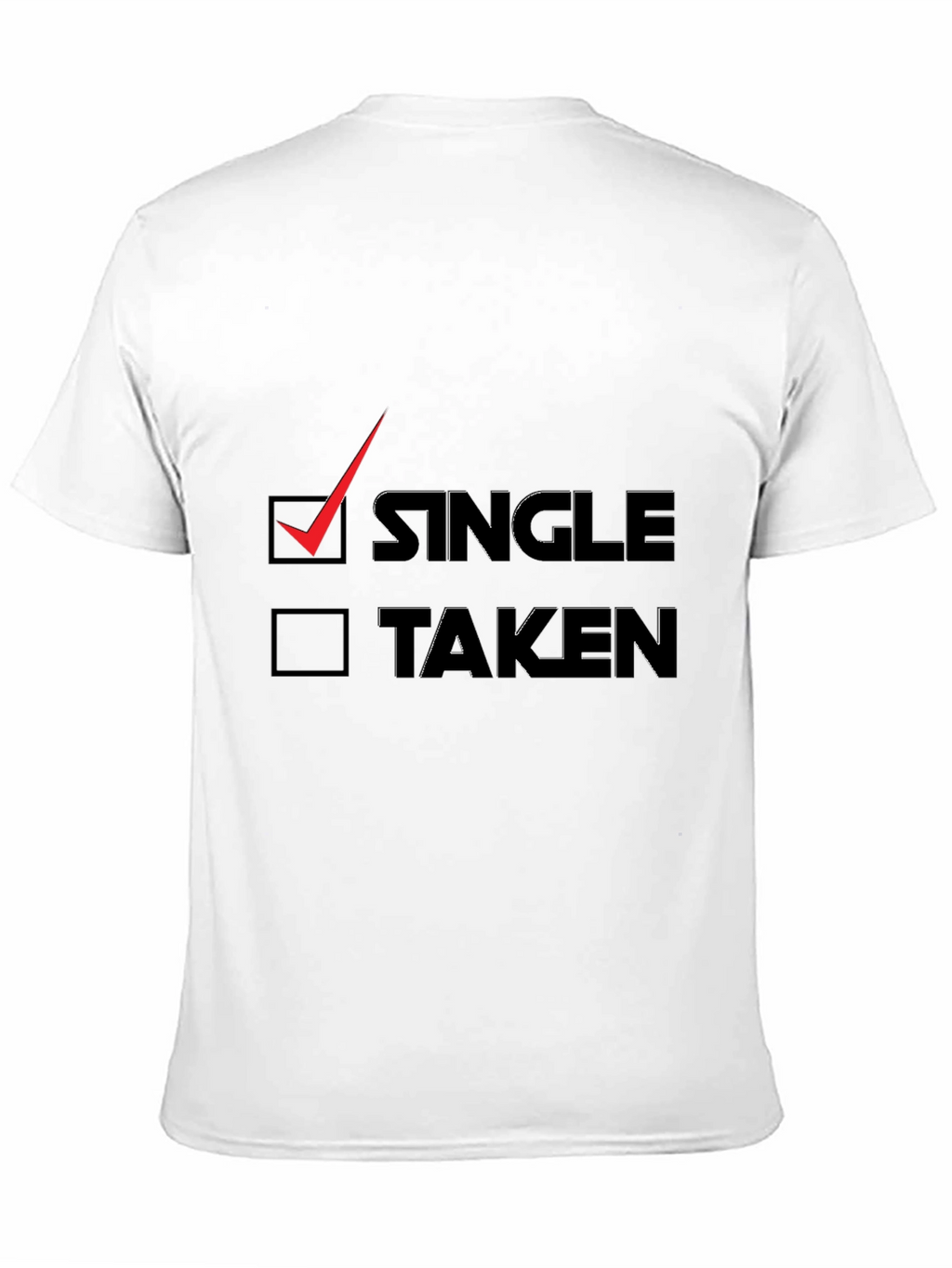 Single Checkbox Graphic Tee - Black Cotton T-Shirt