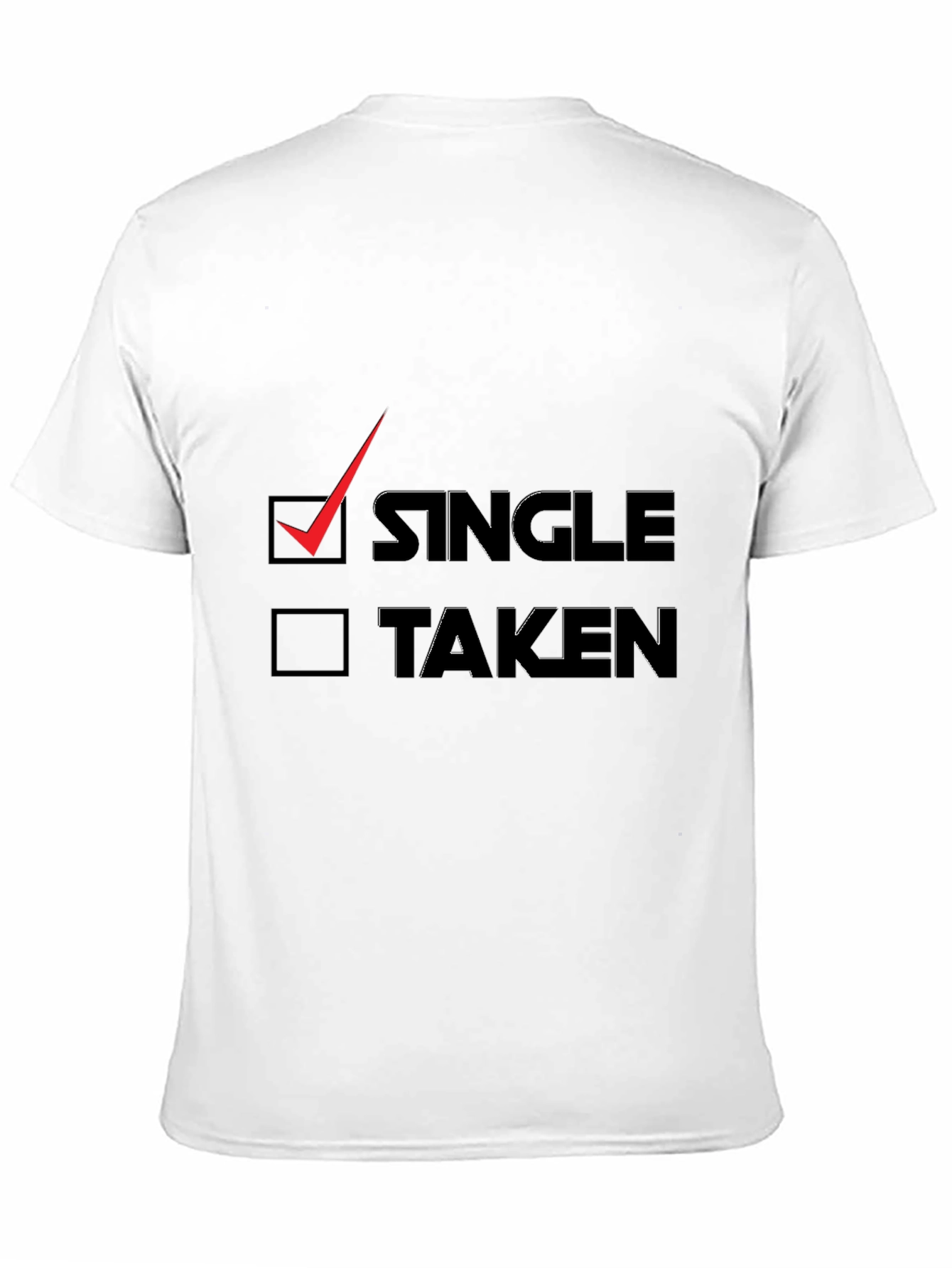 Single Checkbox Graphic Tee - Black Cotton T-Shirt