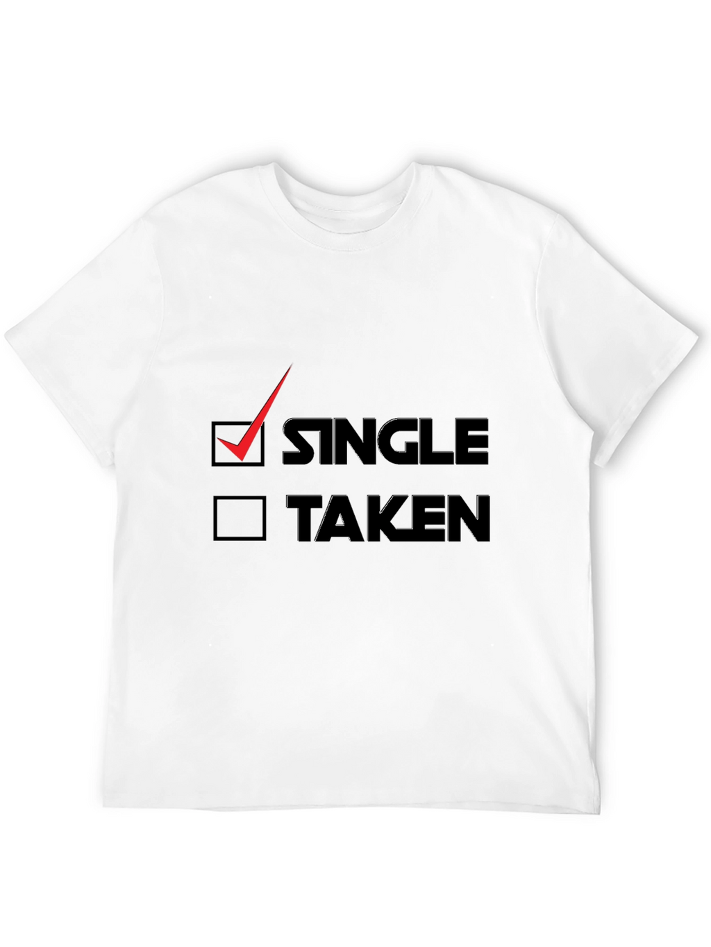 Single Checkbox Graphic Tee - Black Cotton T-Shirt