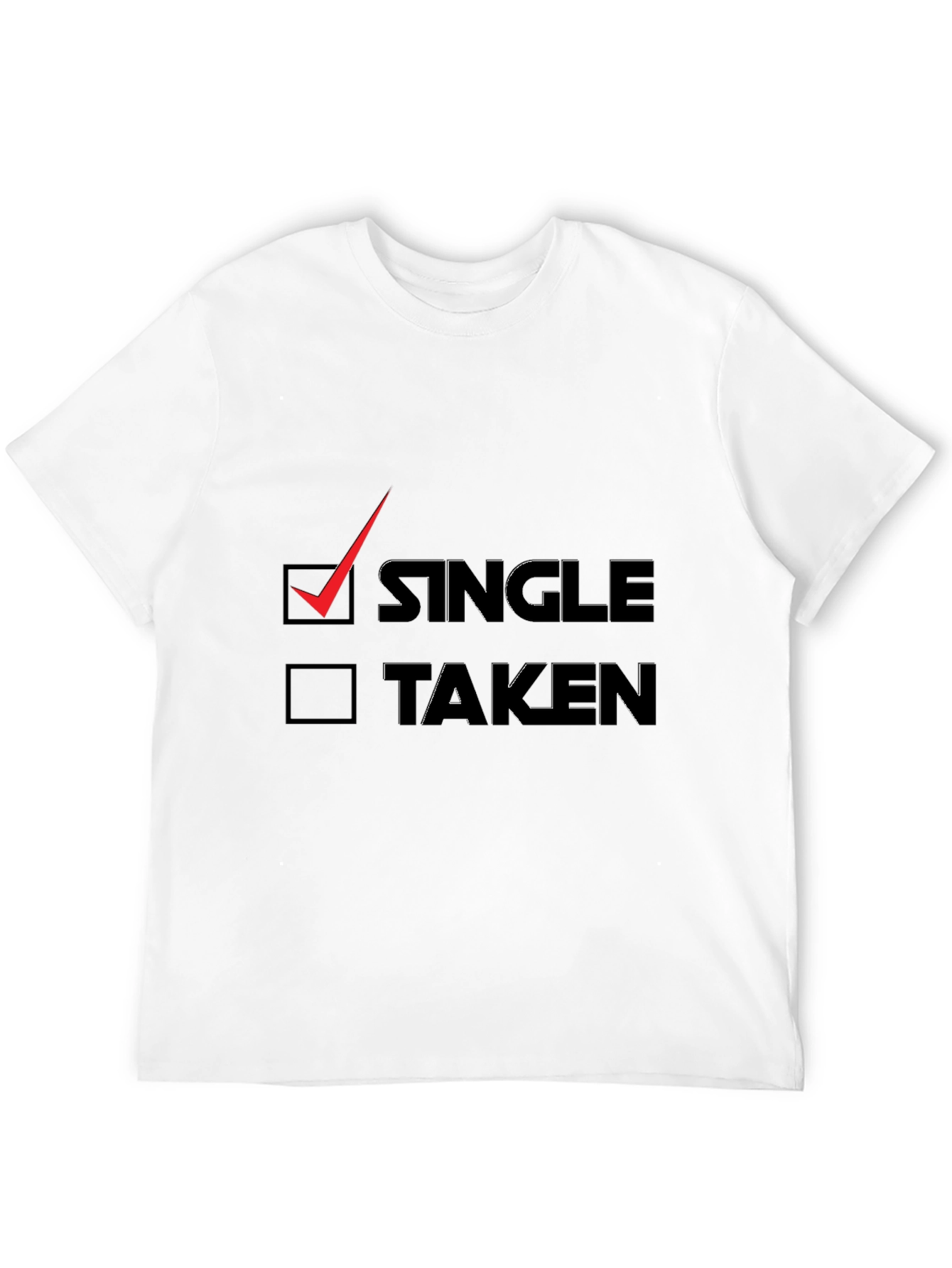 Single Checkbox Graphic Tee - Black Cotton T-Shirt