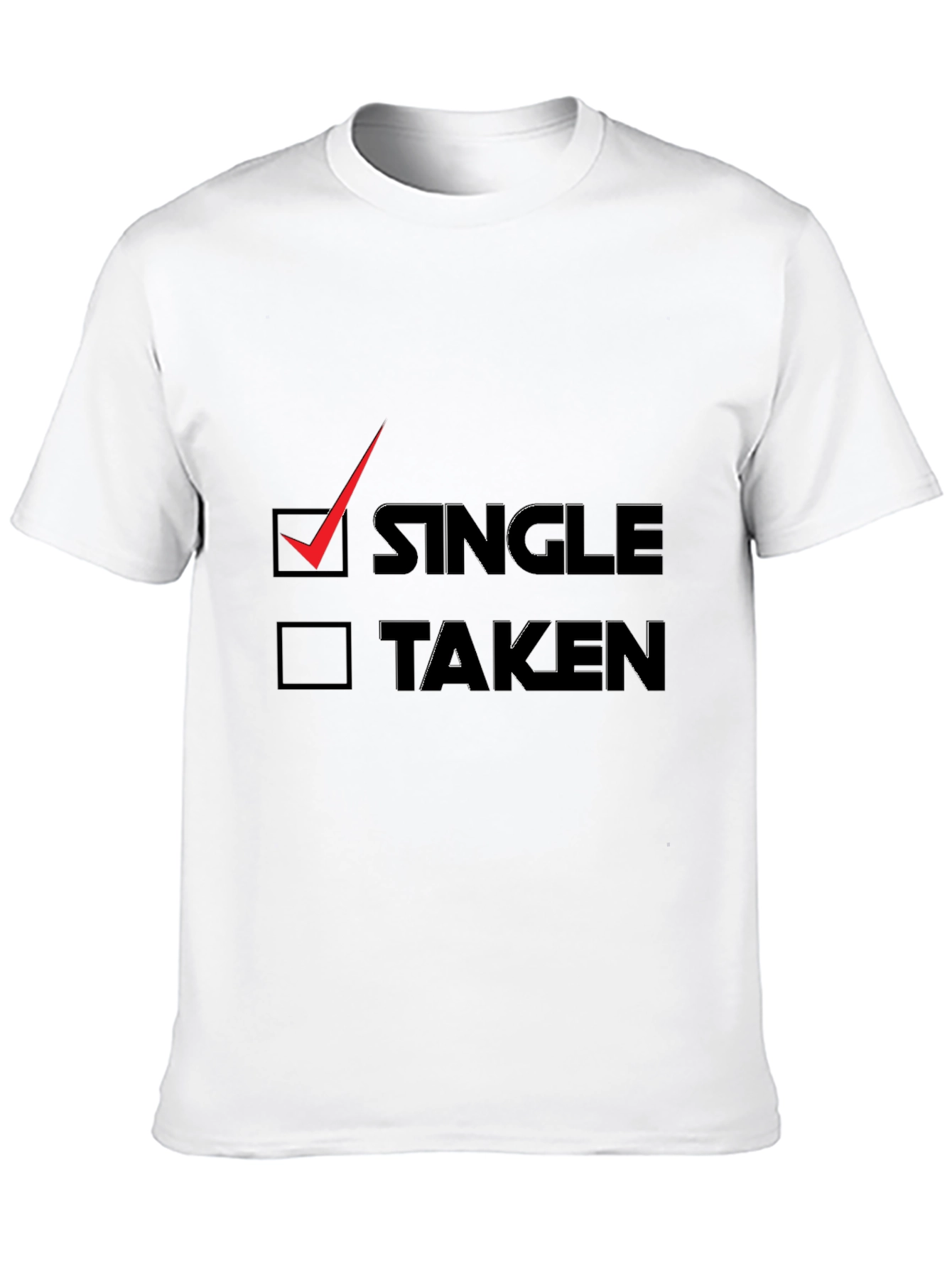 Single Checkbox Graphic Tee - Black Cotton T-Shirt