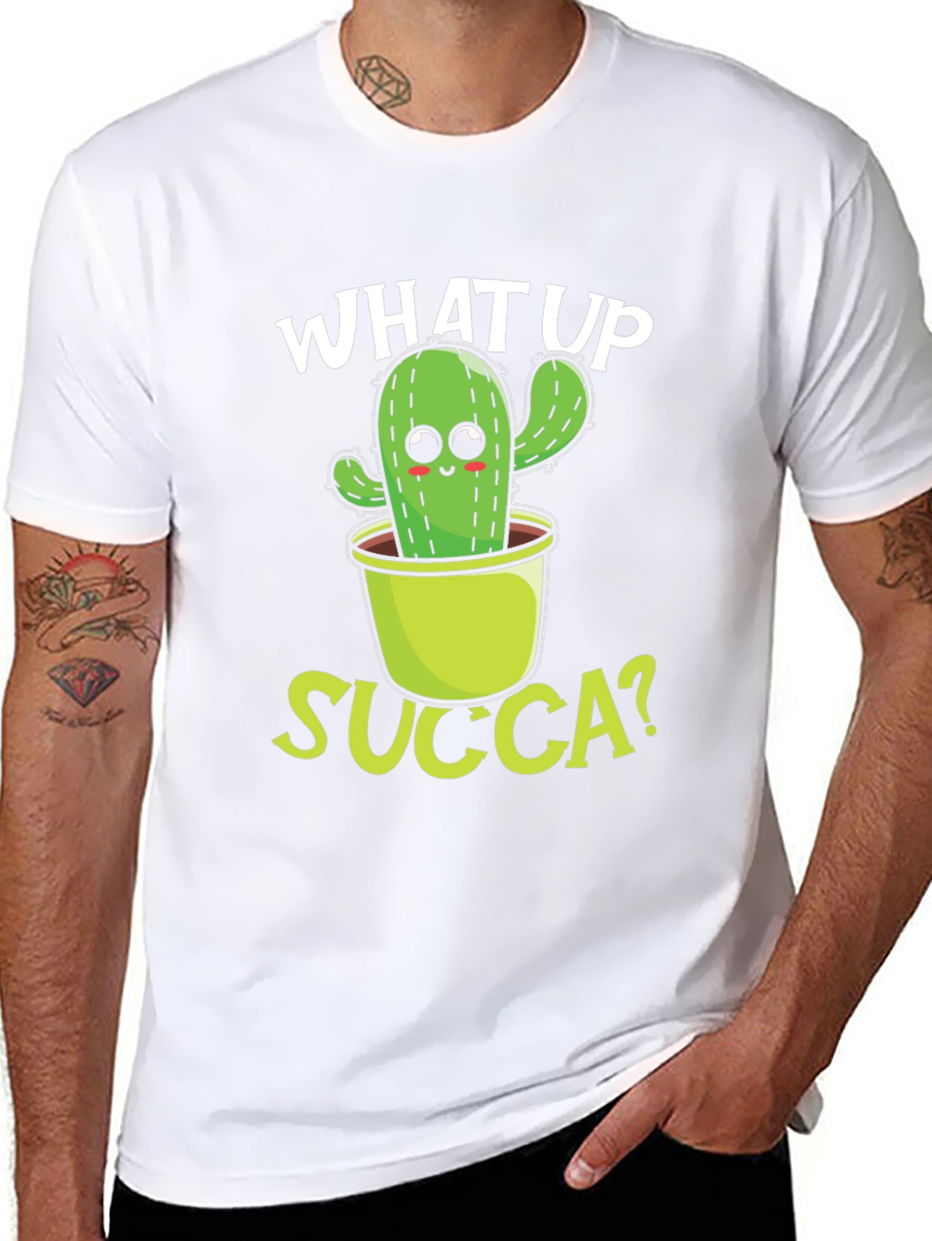 What Up Succa? Cactus Graphic Tee