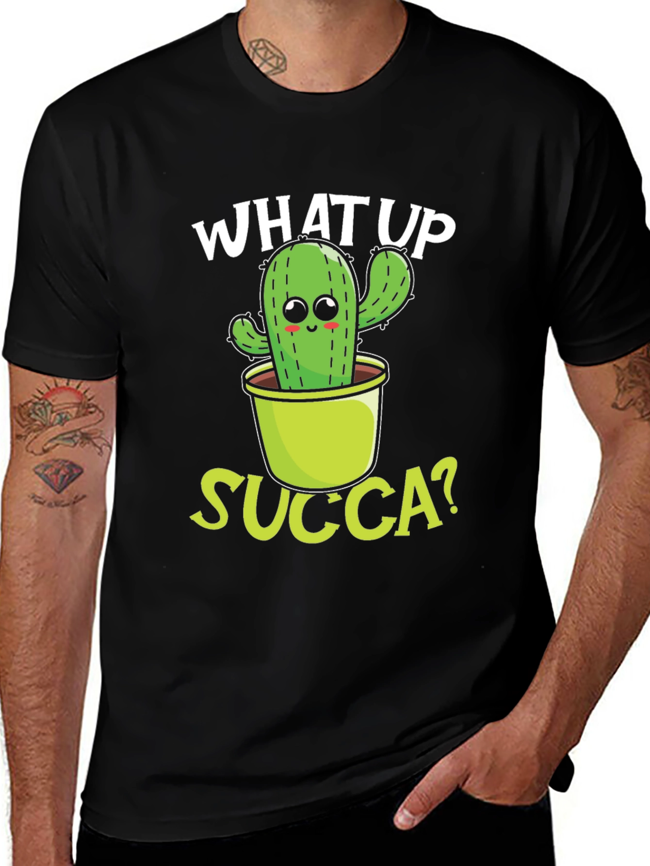 What Up Succa? Cactus Graphic Tee