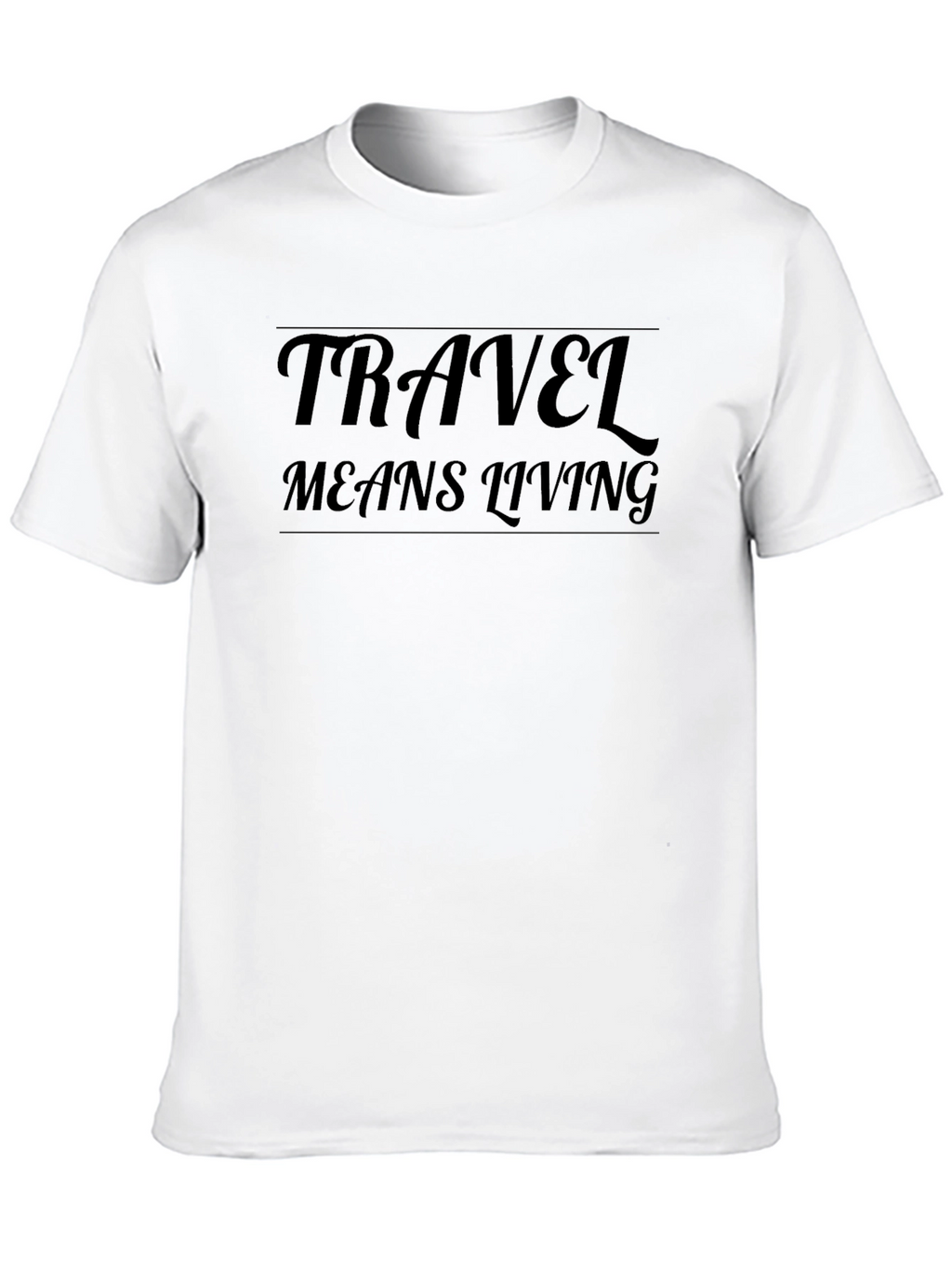 Travel Means Living Black Graphic Tee