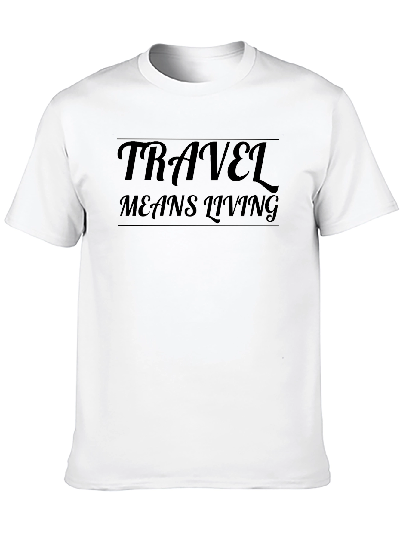 Travel Means Living Black Graphic Tee